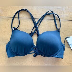 NWT Shade & Shore Black Push Up Bikini Top